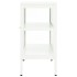 Aparador de acero y vidrio blanco 70x35x70