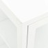 Aparador de acero y vidrio blanco 70x35x70