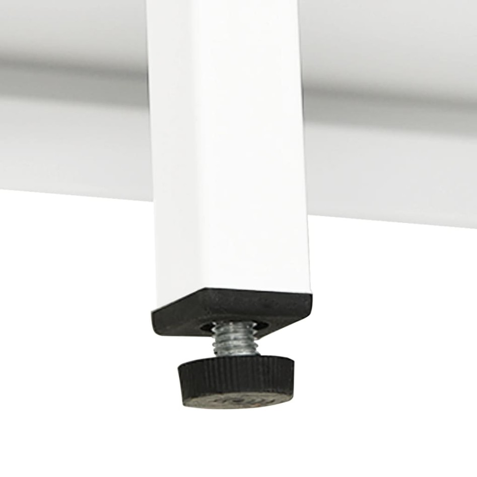 Aparador de acero y vidrio blanco 70x35x70