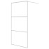 Mampara de ducha vidrio ESG transparente blanco 100x195