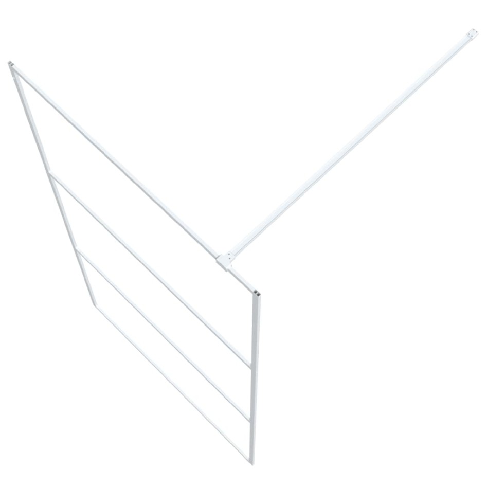 Mampara de ducha vidrio ESG transparente blanco 100x195