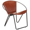 Silla de cuero auténtico marrón