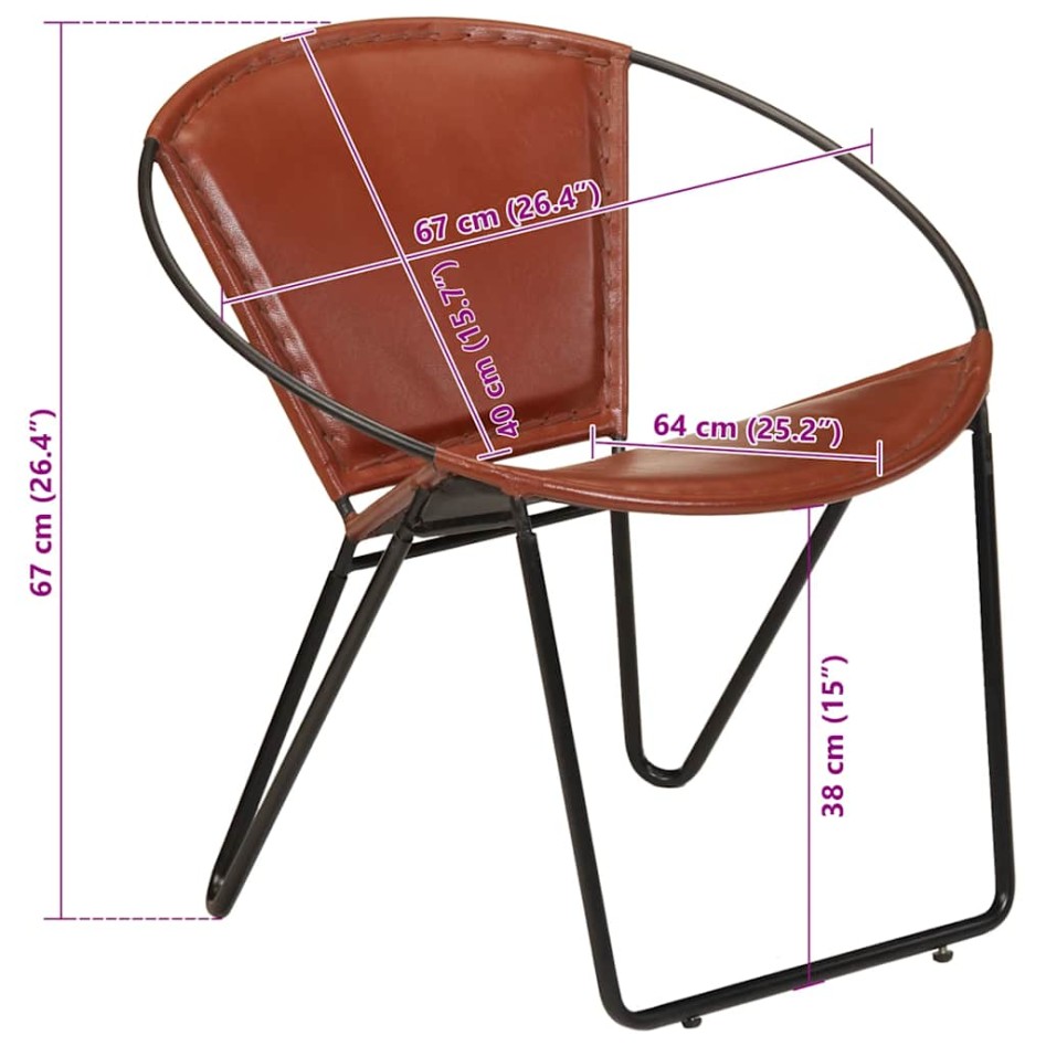 Silla de cuero auténtico