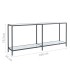 Mesa de consola vidrio templado blanco 180x35x75,5
