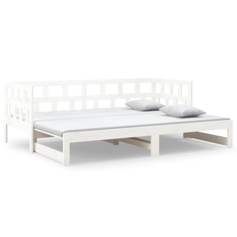 Sofá cama extraíble sin colchón blanco 2x(90x200)