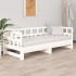 Sofá cama extraíble sin colchón blanco 2x(90x200)