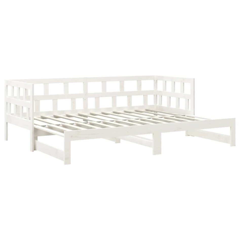 Sofá cama extraíble sin colchón blanco 2x(90x200)