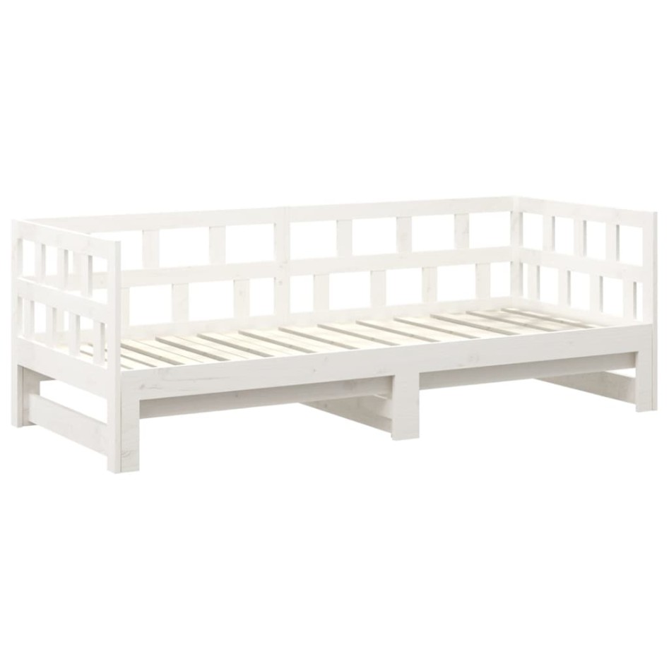 Sofá cama extraíble sin colchón blanco 2x(90x200)