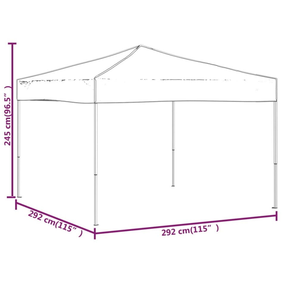 Carpa para fiestas plegable gris antracita 3x3