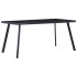 Mesa de comedor de vidrio templado negro 180x90x75
