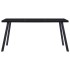 Mesa de comedor de vidrio templado negro 180x90x75