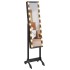 Espejo de pie con LED negro 34x37x146