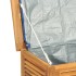 Caja de almacenaje de jardín con bolsa teca maciza 114x50x58