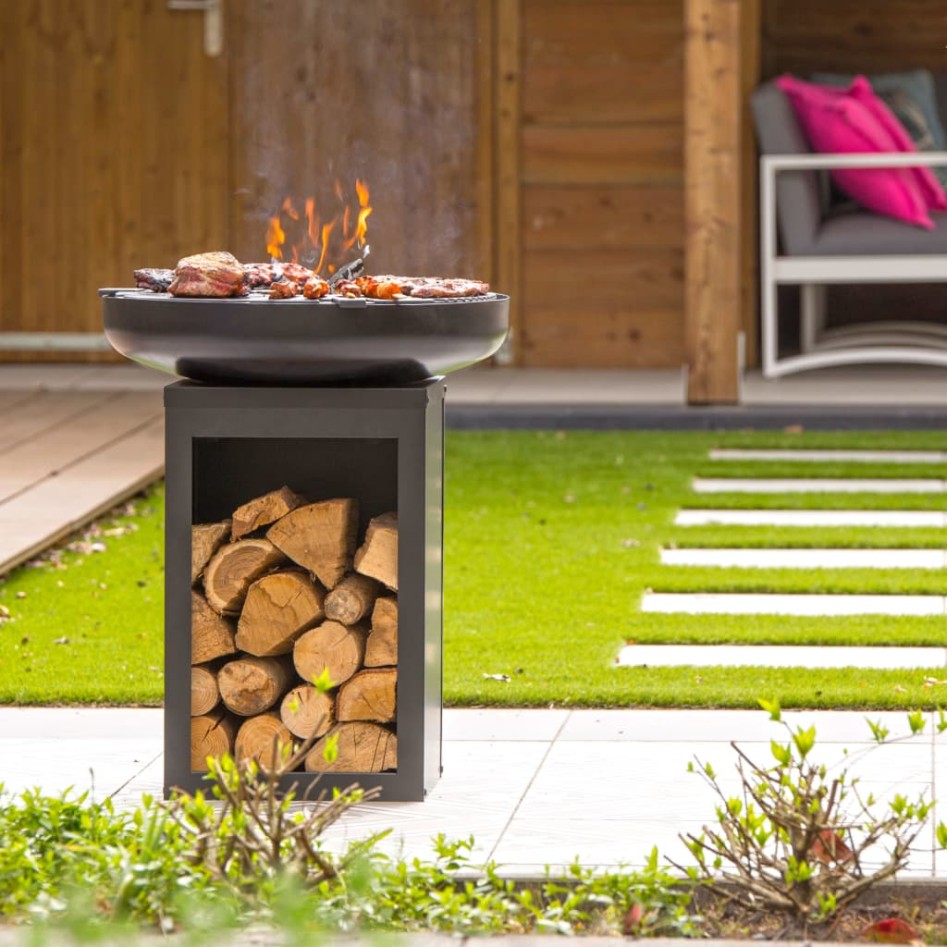 RedFire Parrilla plancha de exterior Matanzas acero negro