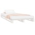 Cama de palets madera maciza de pino blanca 100x200