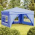 Carpa para fiestas plegable con paredes laterales azul 3x3