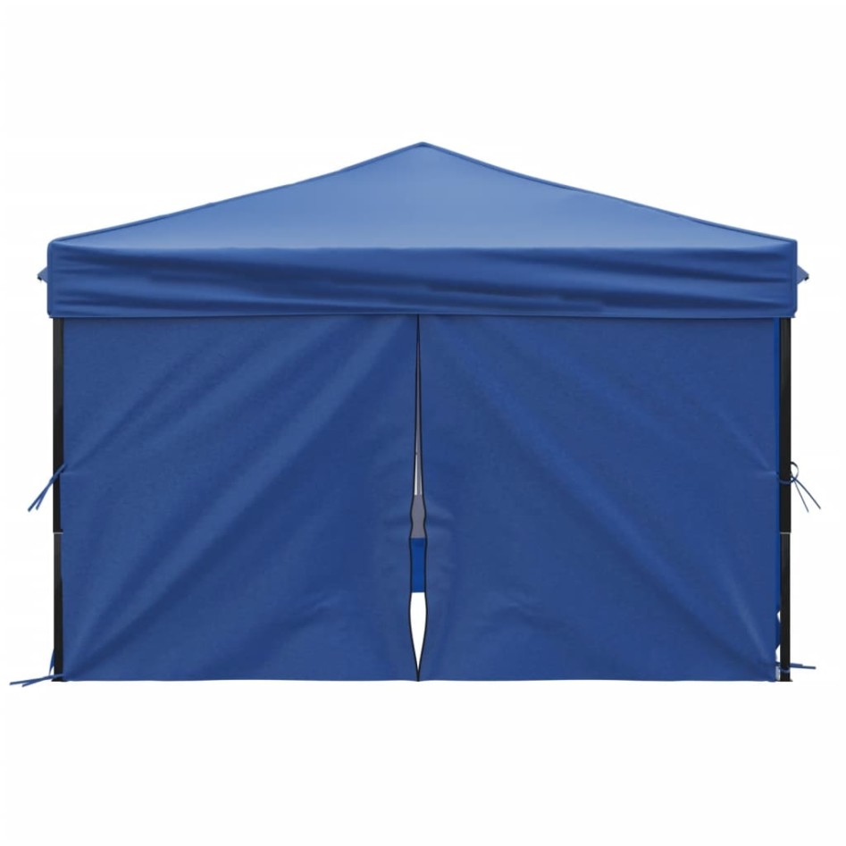 Carpa para fiestas plegable con paredes laterales azul 3x3