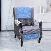 Sillón con diseño de retales de tela Patchwork