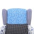 Sillón con diseño de retales de tela