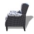 Sillón con diseño de retales de tela