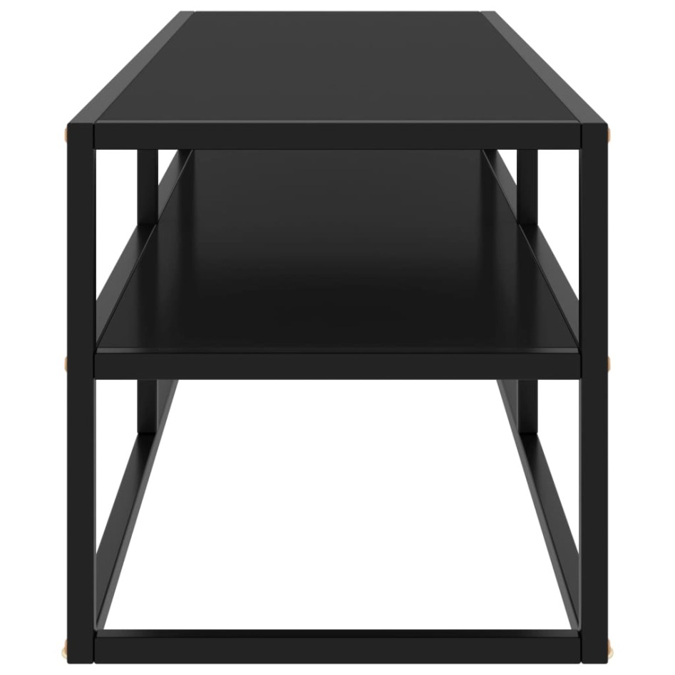 Mueble para TV negro con vidrio negro 120x40x40
