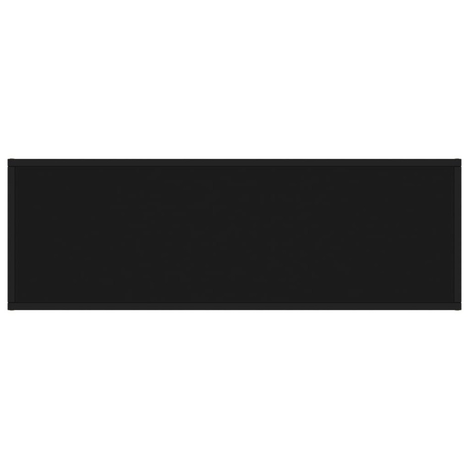Mueble para TV negro con vidrio negro 120x40x40