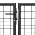 Puerta de jardín de acero gris antracita 400x75