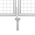 Puerta de jardín de acero plateado 350x75