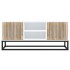 Mueble de TV hierro y madera contrachapada blanco 105x30x45