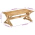 Mesa de centro madera maciza de mango 110x52x40