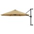 Sombrilla de pared con barra de metal taupe 300