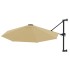 Sombrilla de pared con barra de metal taupe 300