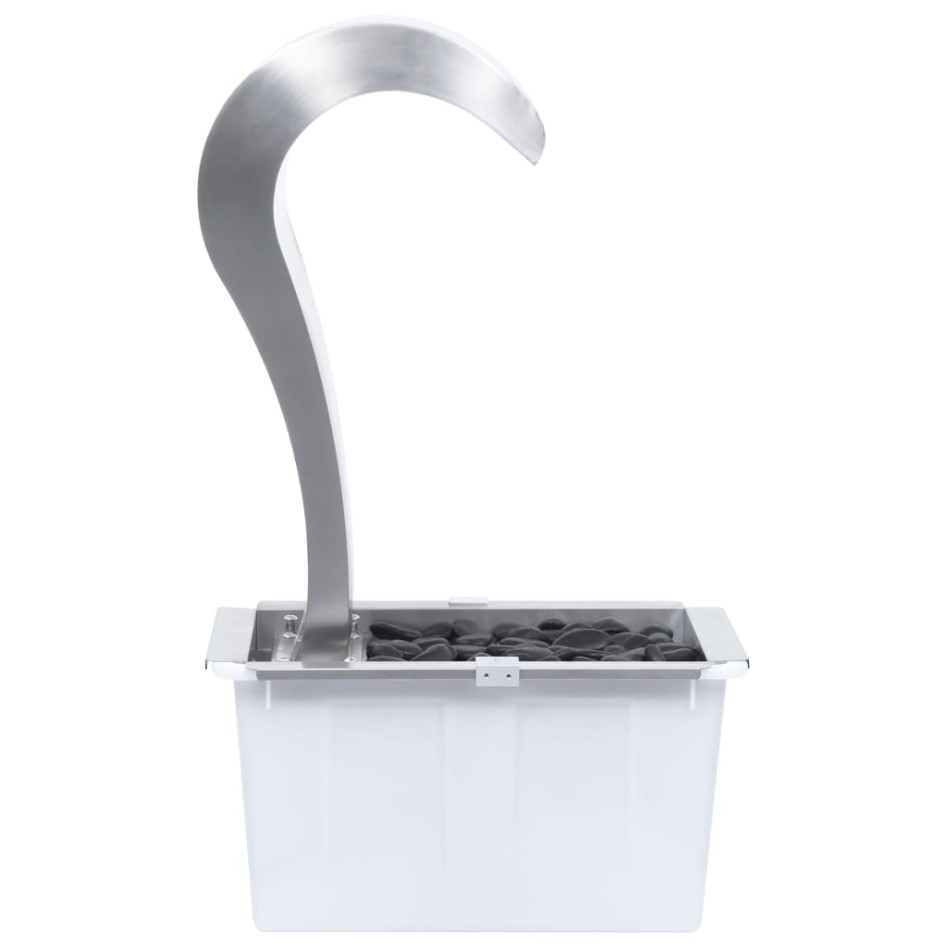 Cascada de jardín acero inoxidable plateado 52,4x34,2x82