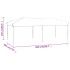 Carpa para fiestas plegable gris taupe 3x6