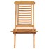 Silla de jardín plegable madera maciza de teca 50x90x69