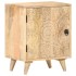 Mesita de noche tallada de madera maciza de mango 40x30x50