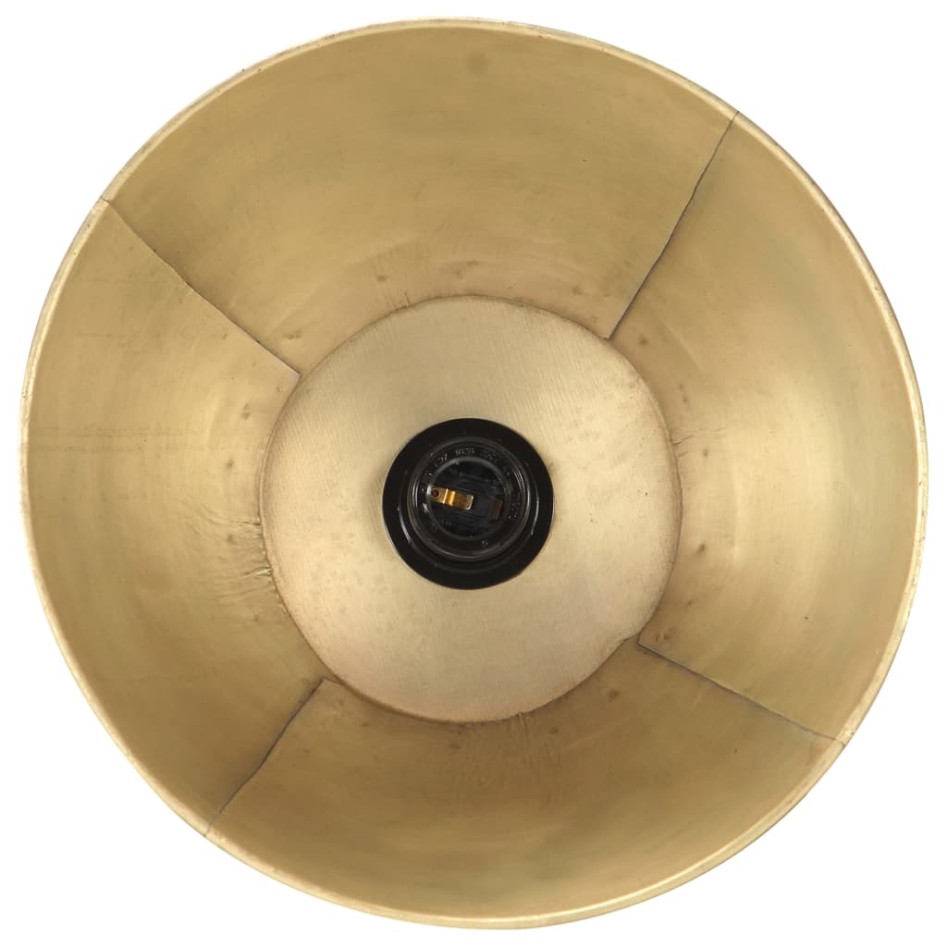 Lámpara de pie madera maciza de mango latón