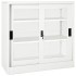 Armario con puerta corredera acero blanco 90x40x90