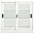 Armario con puerta corredera acero blanco 90x40x90