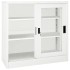 Armario con puerta corredera acero blanco 90x40x90