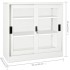 Armario con puerta corredera acero blanco 90x40x90