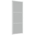 Puerta interior de vidrio y aluminio blanco mate 76x201,5