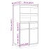 Aparador alto de madera maciza de pino 60x40x116,5