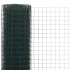 Alambrada de gallinero acero recubrimiento PVC verde 25x1,5