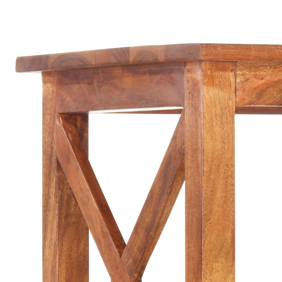 Estantería de madera maciza de acacia acabado miel 60x30x160