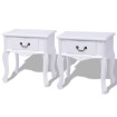 Mesitas de noche 2 unidades MDF blanca