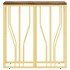 Mesa consola acero inoxidable y madera maciza reciclada