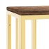 Mesa consola acero inoxidable y madera maciza reciclada