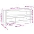 Mueble de TV de madera maciza de pino 114x35x52