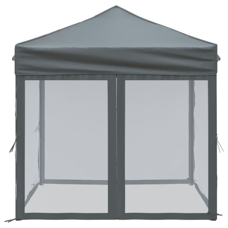 Carpa para fiestas plegable con paredes gris antracita 2x2